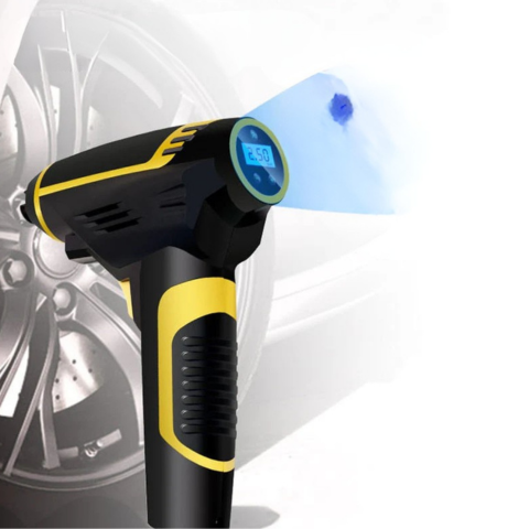 Bærbar Luftkompressor 120W — Ideell for Bil, Motorsykkel og Sykkel