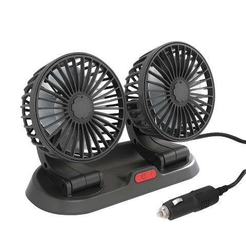 Kétfejű automatikus ventilátor - USB vagy szivargyújtó tápegység