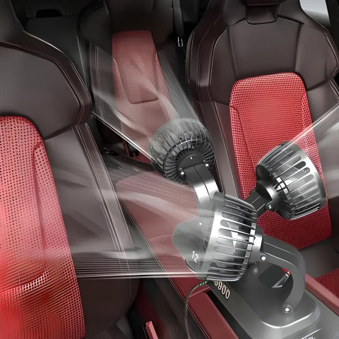 Mini Fläkt med Tre Huvuden – Optimal Fräschör i Bilen