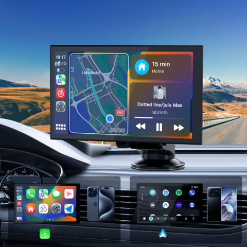 ポータブルタッチスクリーン — GPS、音楽、音声コントロール