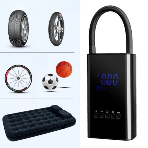 Mini Kompressor Bærbar – LED-display og justerbart tryk