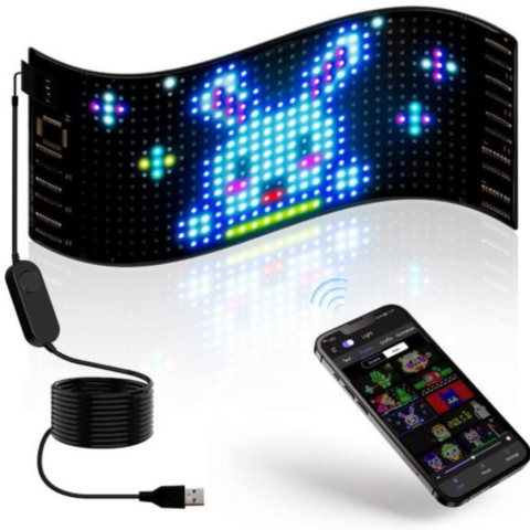 LED auto reklamní panel – personalizované texty a vzory