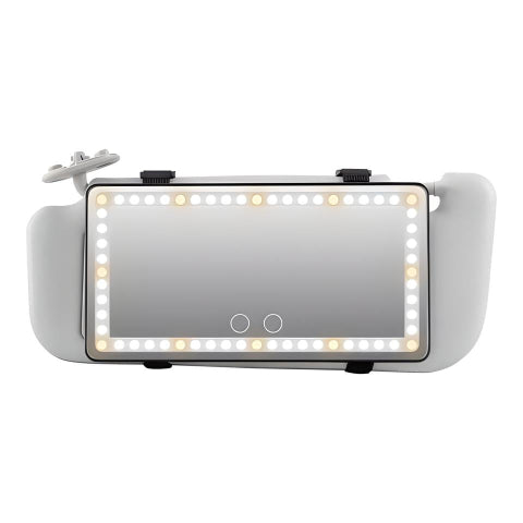 Espejo LED De Parasol Para Coche – Iluminación Ajustable Y Recargable