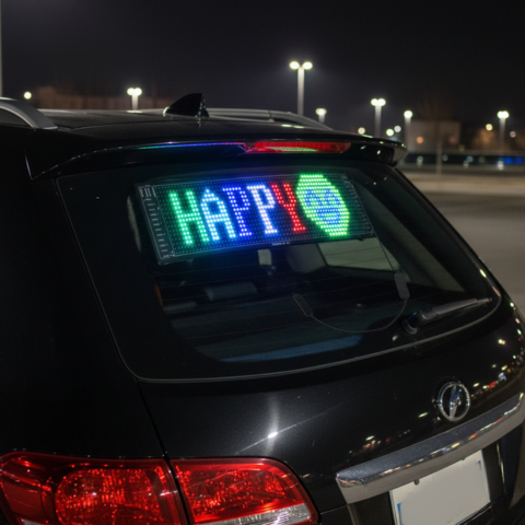 Programovatelné LED panel pro automobil — Moderní komunikace a styl