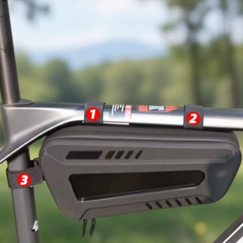 Kestävä ja vedenpitävä ohjaustangon laukku — Kätevä säilytys pyörälle