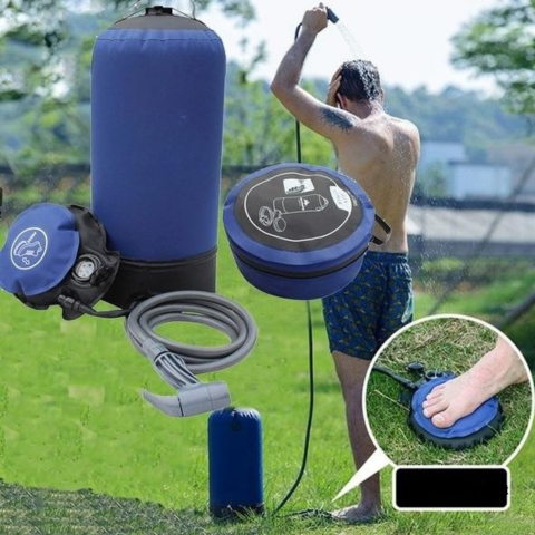 Přenosná kempingová sprcha - venkovní hygiena a kompaktní velikost
