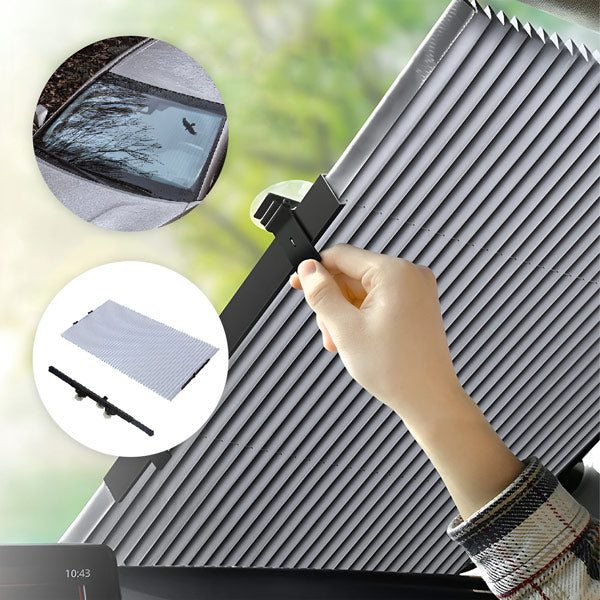 Parasol Retráctil — Frescura Instantánea En Coche 