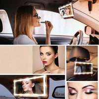 LED Mirror for Makeup in the Car – Adjustable Lighting 