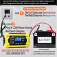 Intelligent Bilbatterilader 12V/24V - LCD-skjerm & Automatisk beskyttelse 