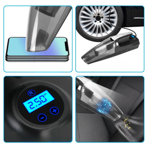 Vysávač do auta 4 v 1 – Vysoký výkon 12V/120W 
