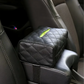Caja de pañuelos coche de cuero PU – fijación para parasol o reposacabezas 