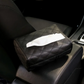 Caja de pañuelos coche de cuero PU – fijación para parasol o reposacabezas 