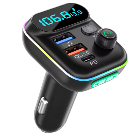 FM Bluetooth-sender for bil — Klare samtaler & trådløs musikk 