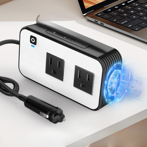 Convertitore Di Corrente Auto – Prese Di Rete E Porte USB Veloci 