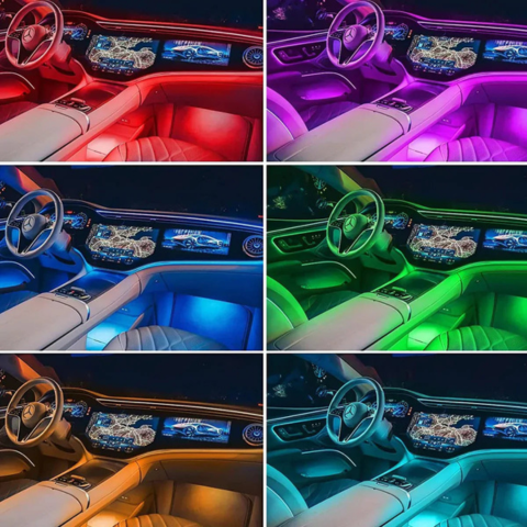 Bandes Lumineuses Auto – Ambiance RGB Intérieure