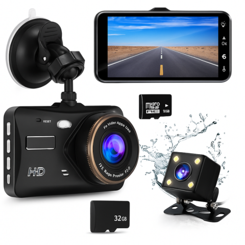 Dashcam Avant Et Arrière — Enregistrements Clairs Et Précis