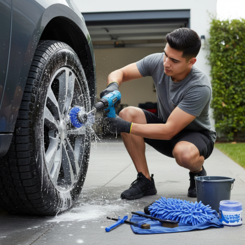 Kit di Strumenti per la Pulizia dell'Auto — Multifunzionale con Borsa di Stoccaggio 