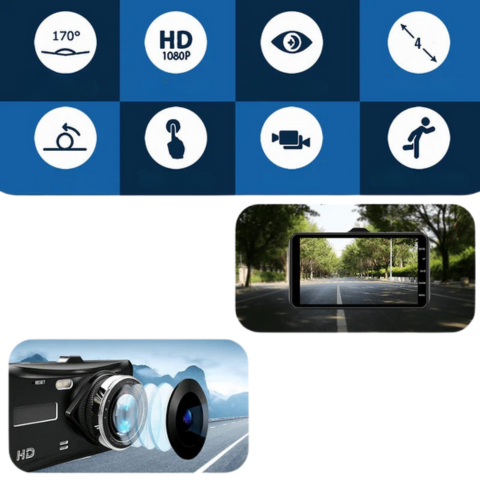 Dashcam Avant Et Arrière — Enregistrements Clairs Et Précis