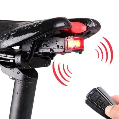 Bezprzewodowe światło tylne do roweru – wbudowany alarm i pilot 