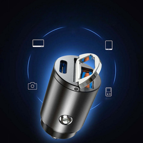 Προσαρμογέας Φορτιστή Αυτοκινήτου USB – Συμπαγής Υποδοχή Αναπτήρα 