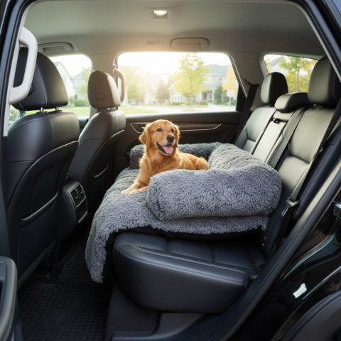 Canapé Douillet Multifonction Pour Chien — Confort En Voiture