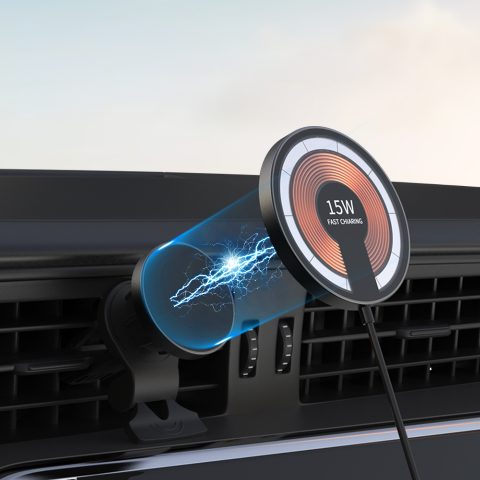 Încărcător Magnetic Fără Fir pentru Mașină – Conducere Conectată și Practică 