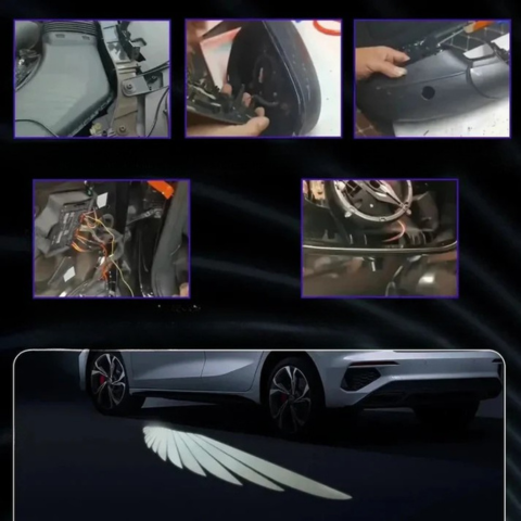 Projecteur De Lumière De Porte De Voiture Ailes D’Ange — Effet Visuel & Style Unique