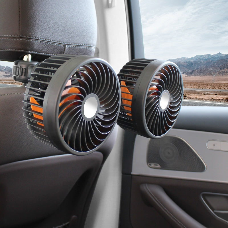 Ventilator Auto cu Două Capete — Reîncărcabil și Orientabil 